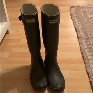 Gray Tall Hunter Boots
